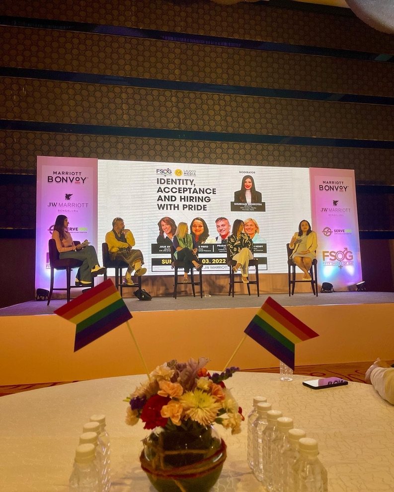 Shubham on an inclusion panel